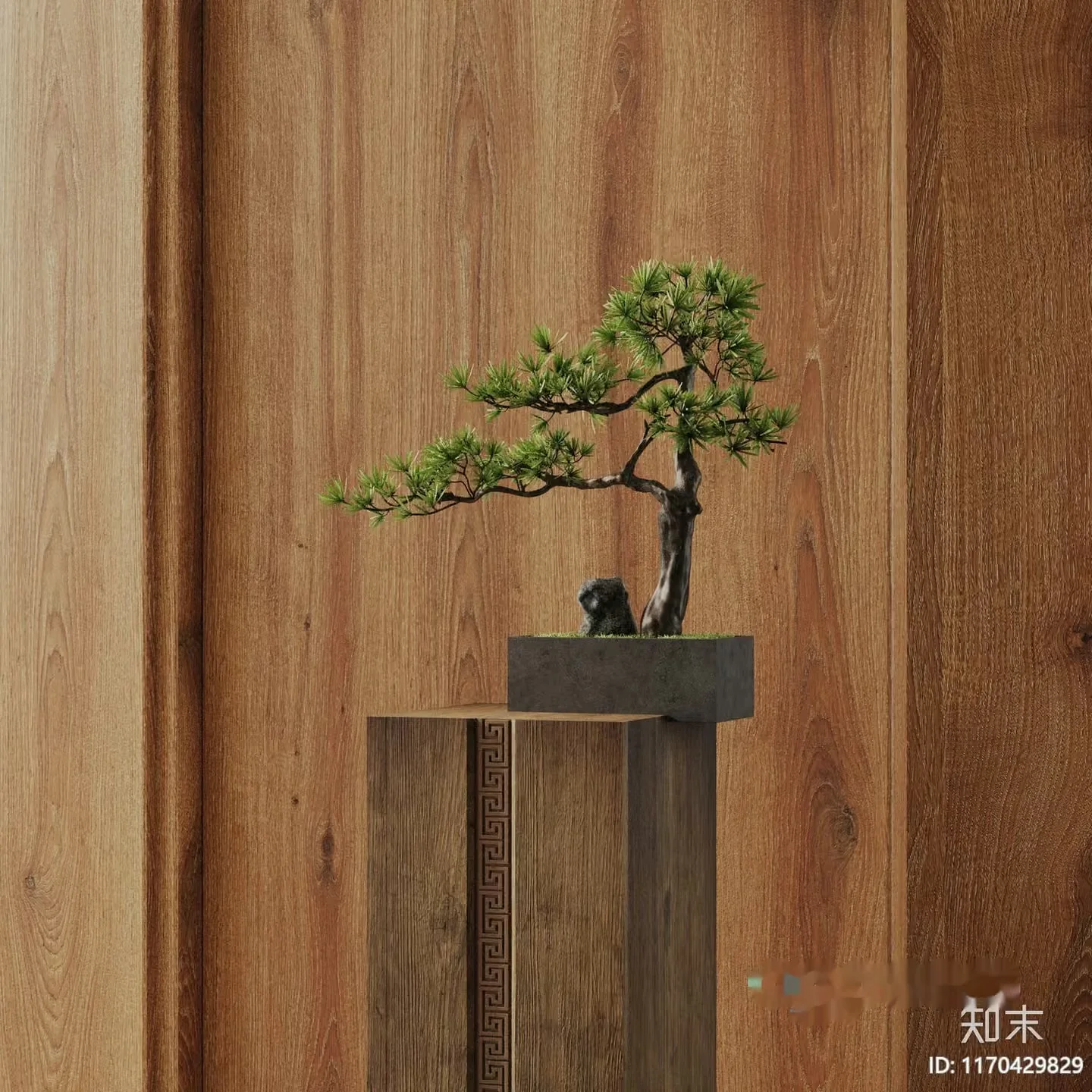 A Small Tree In A Pot 3D Model – 22526 – VRAY Render