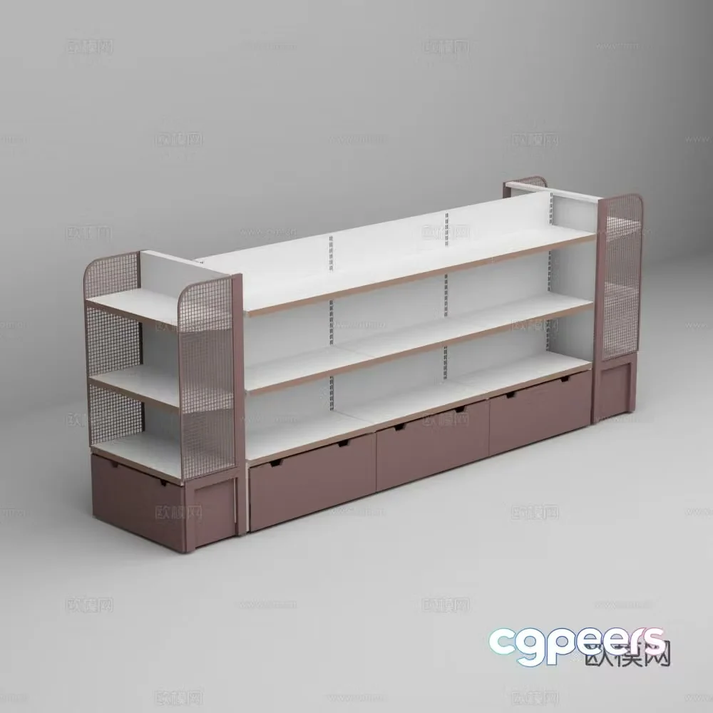 Supermarket convenience store Zhongdao shelves 3D model
