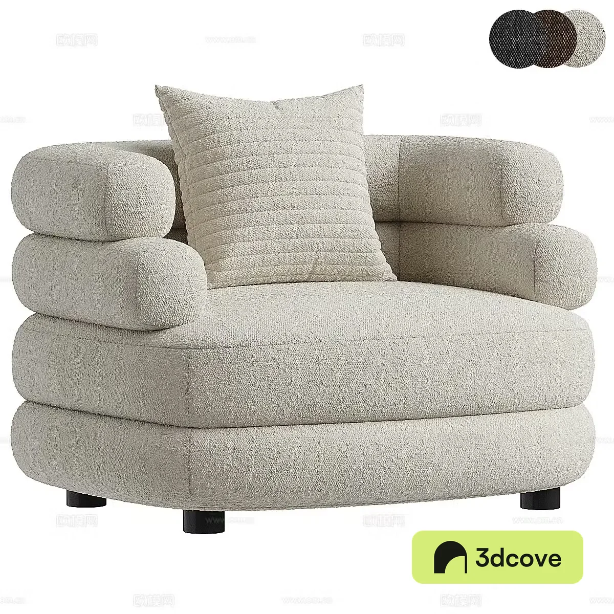 Modern Italian MALAGA lounge chair
