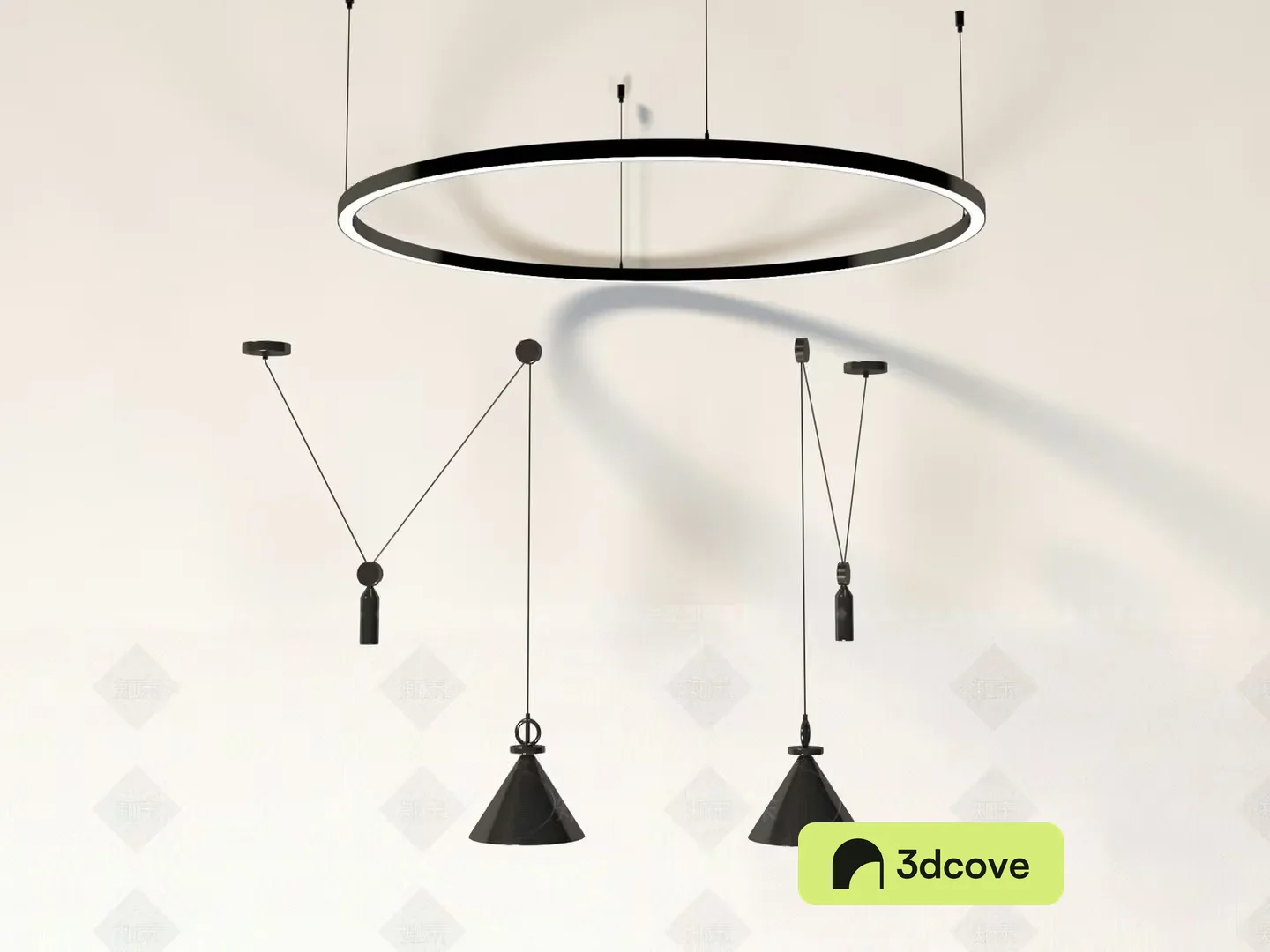 Modern Black Light Fixture
