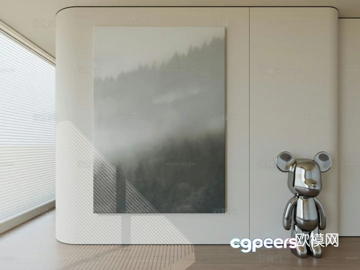 Modern minimalist hanging painting abstract art hanging painting 3d model