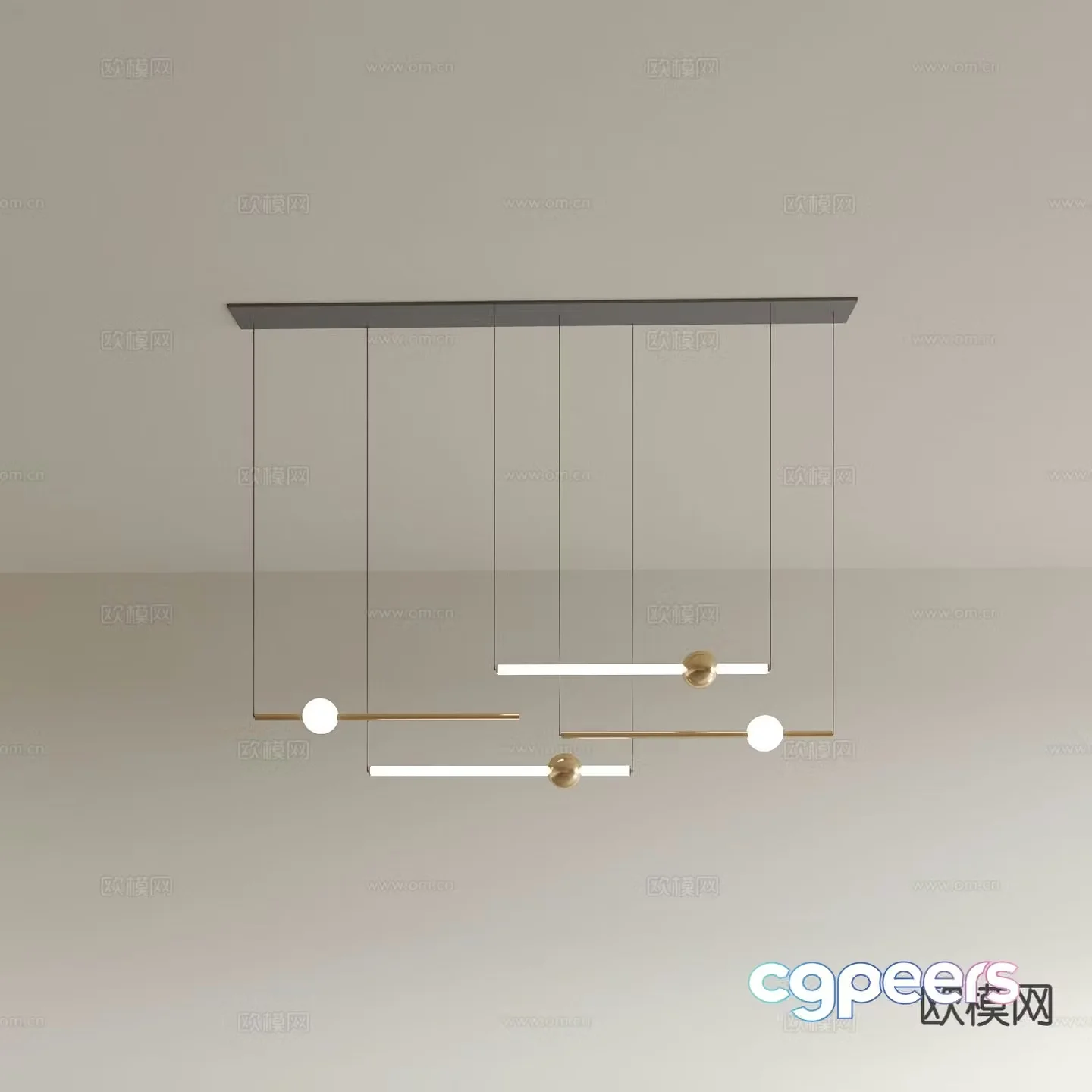 Light luxury chandelier dining room chandelier living room chandelier 3D model