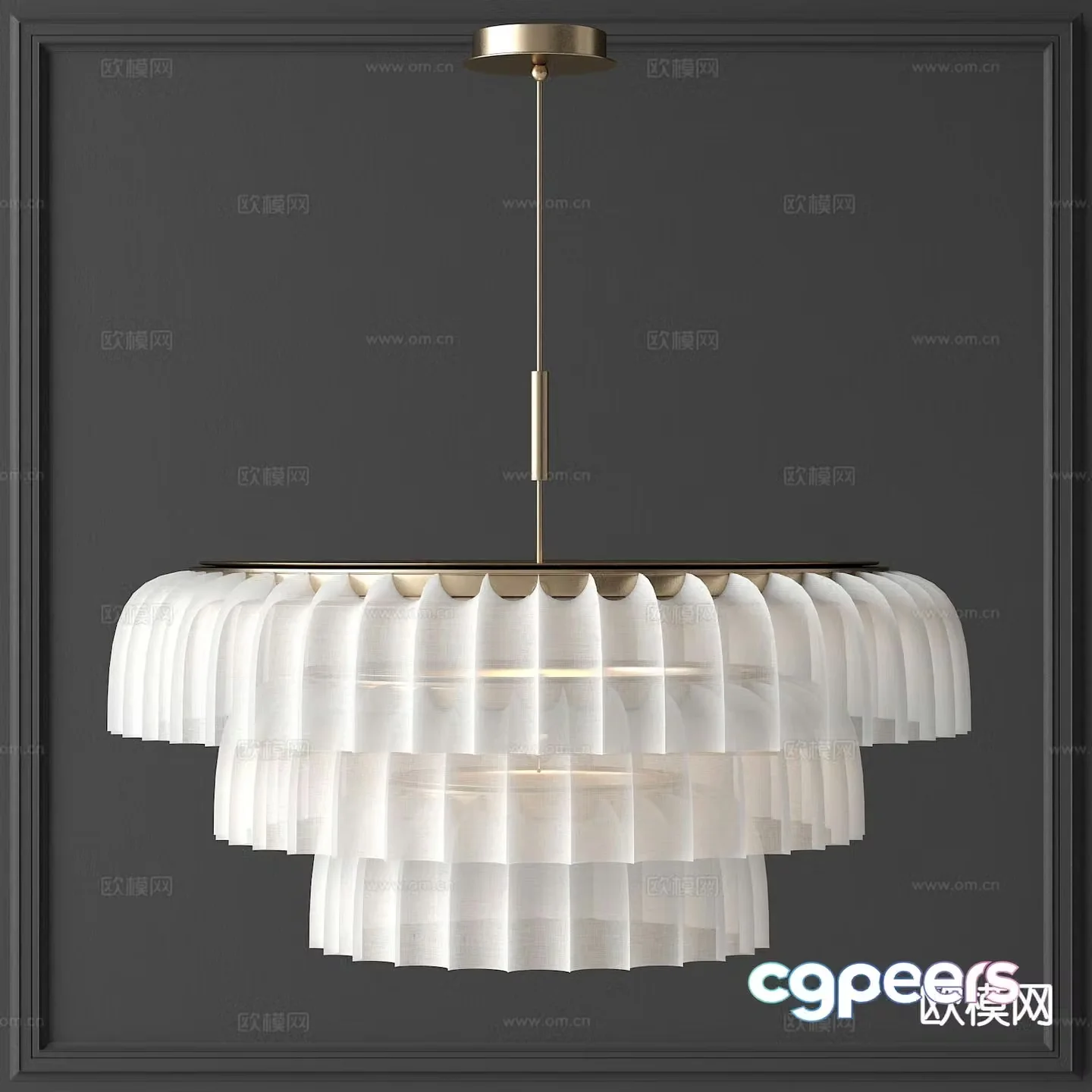 Light luxury chandeliers Art chandeliers 3d model