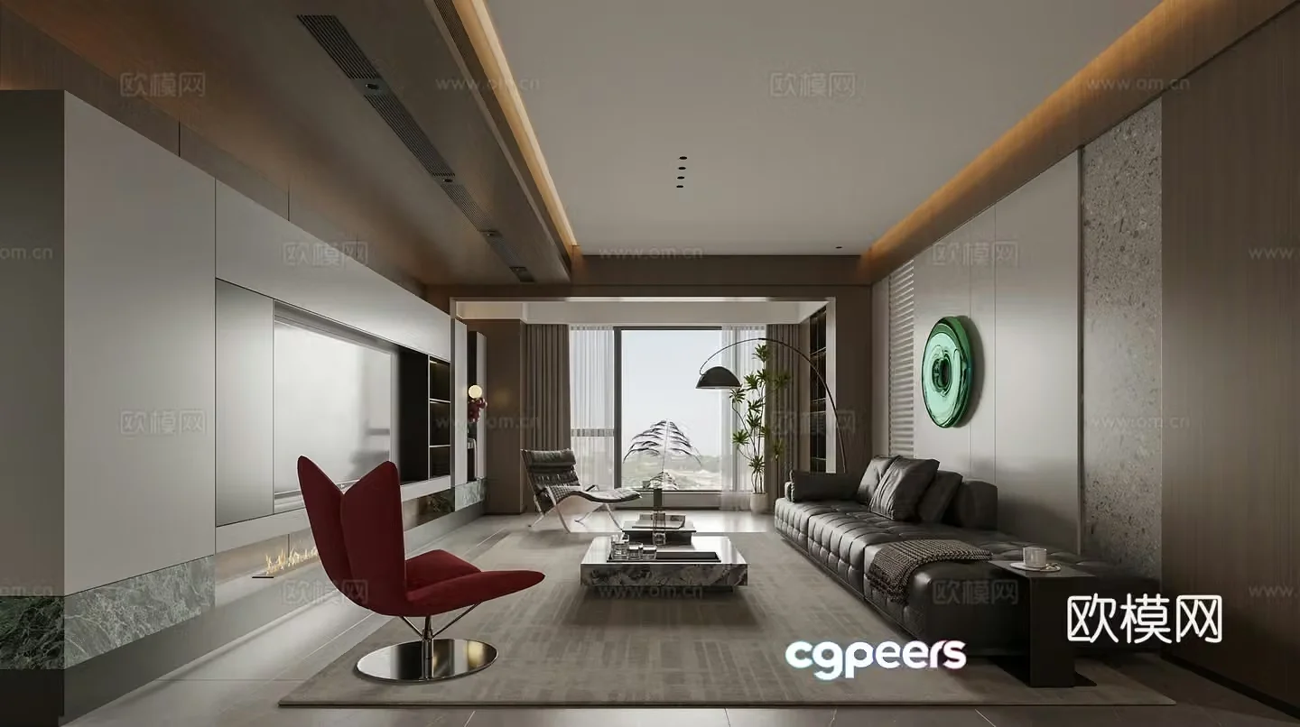 Italian living room 3d model