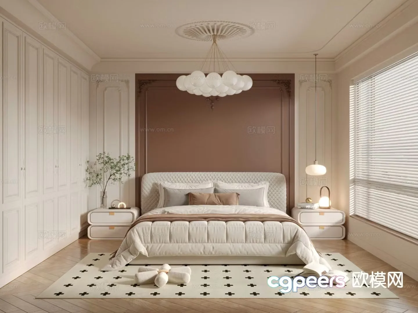 French bedroom master bedroom 3d model