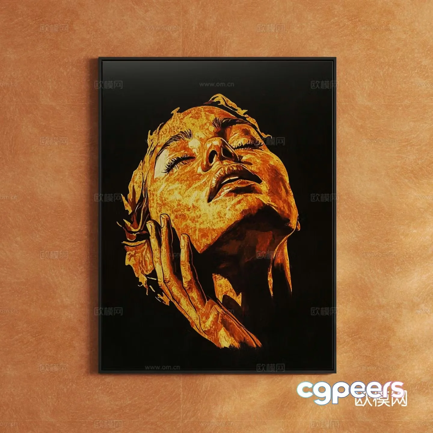 Modern creative oil painting art painting decorative painting 3D model