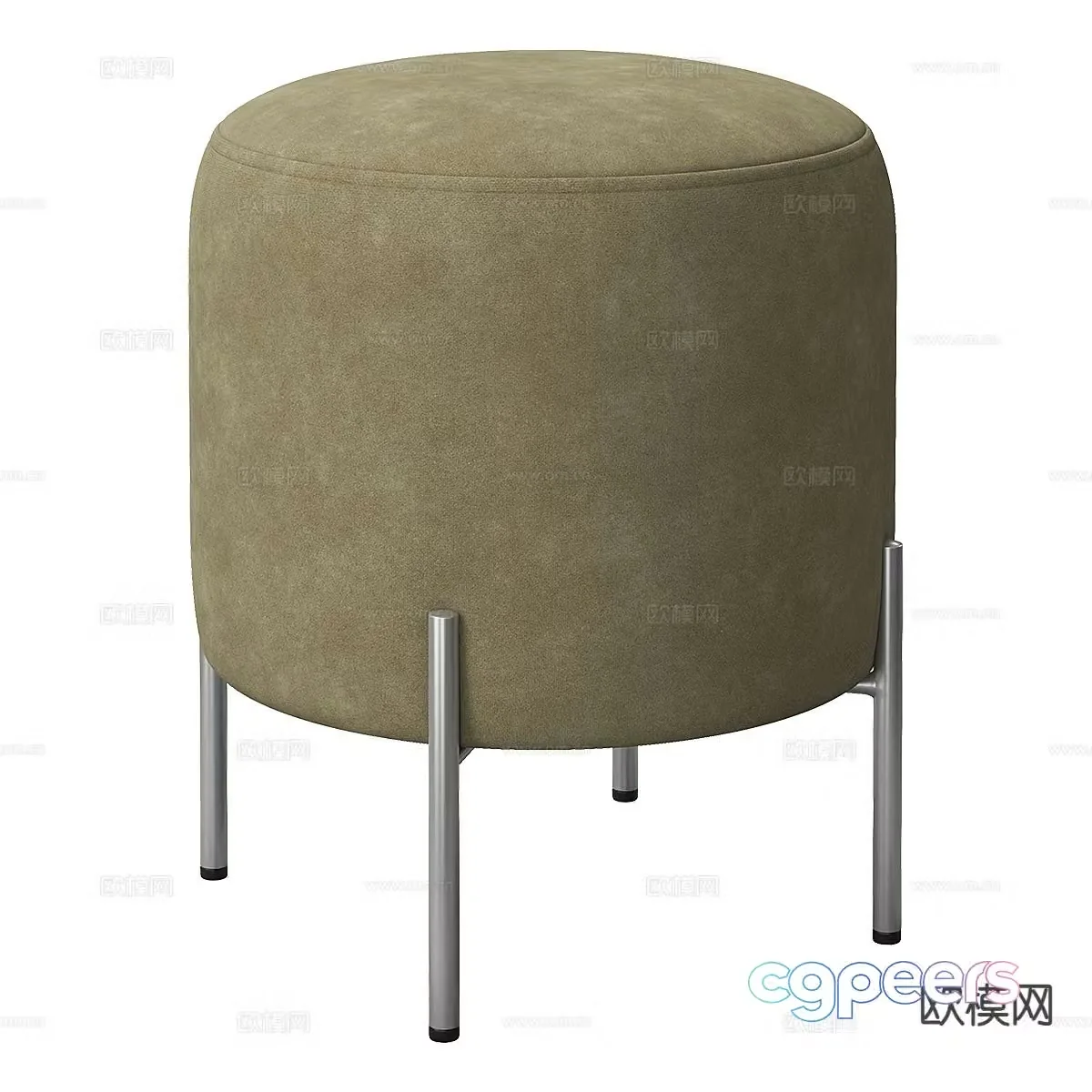 Modern low stool sofa stool 3d model