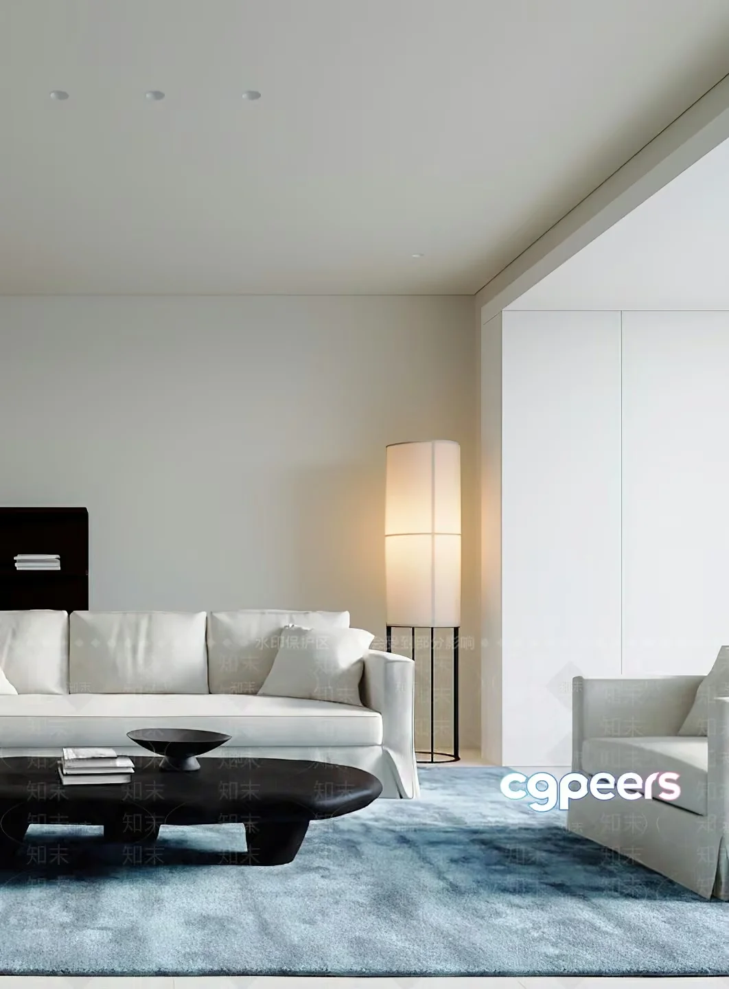 Modern Living Room 3D Model – 20427 – VRAY Render