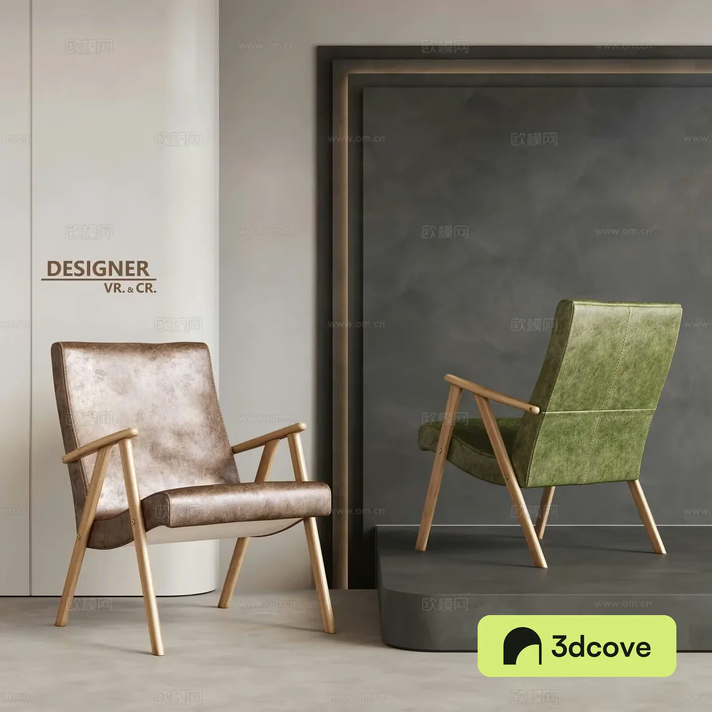 Modern leisure chair leather chair