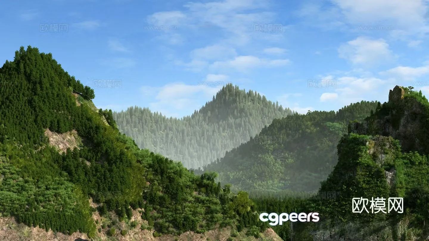 Mountain peaks 3d model