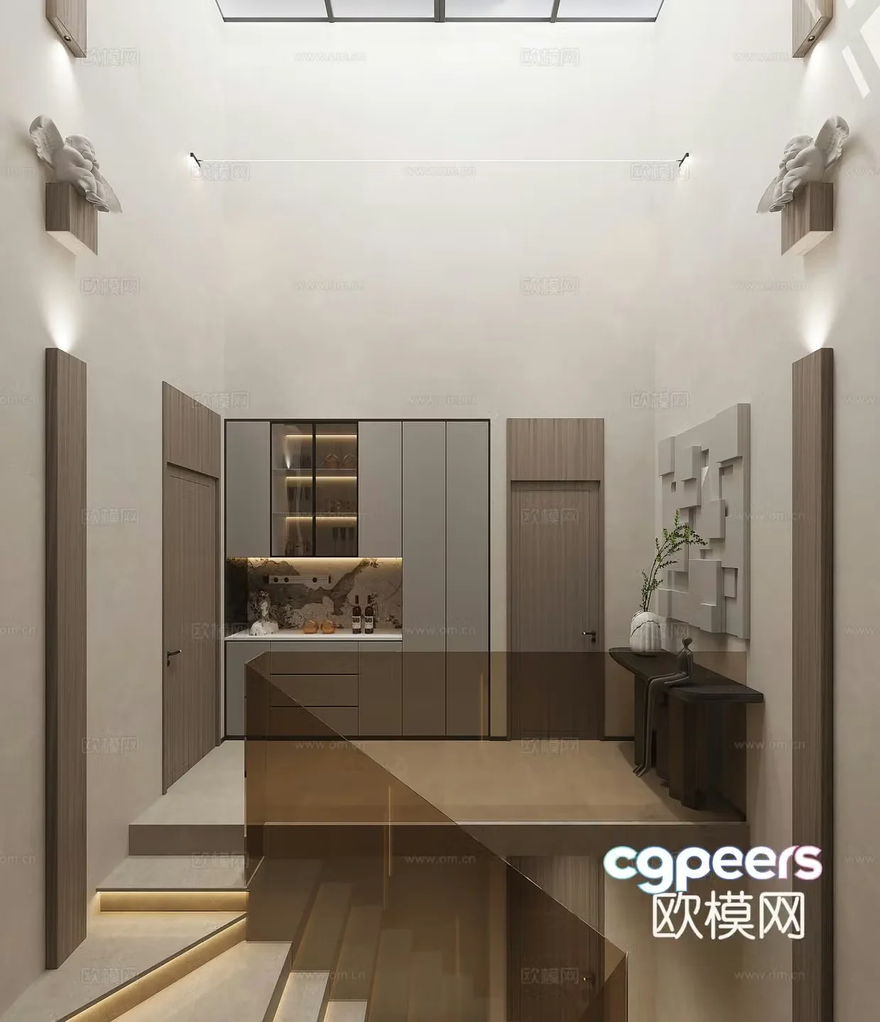 Modern entrance hallway 3D model