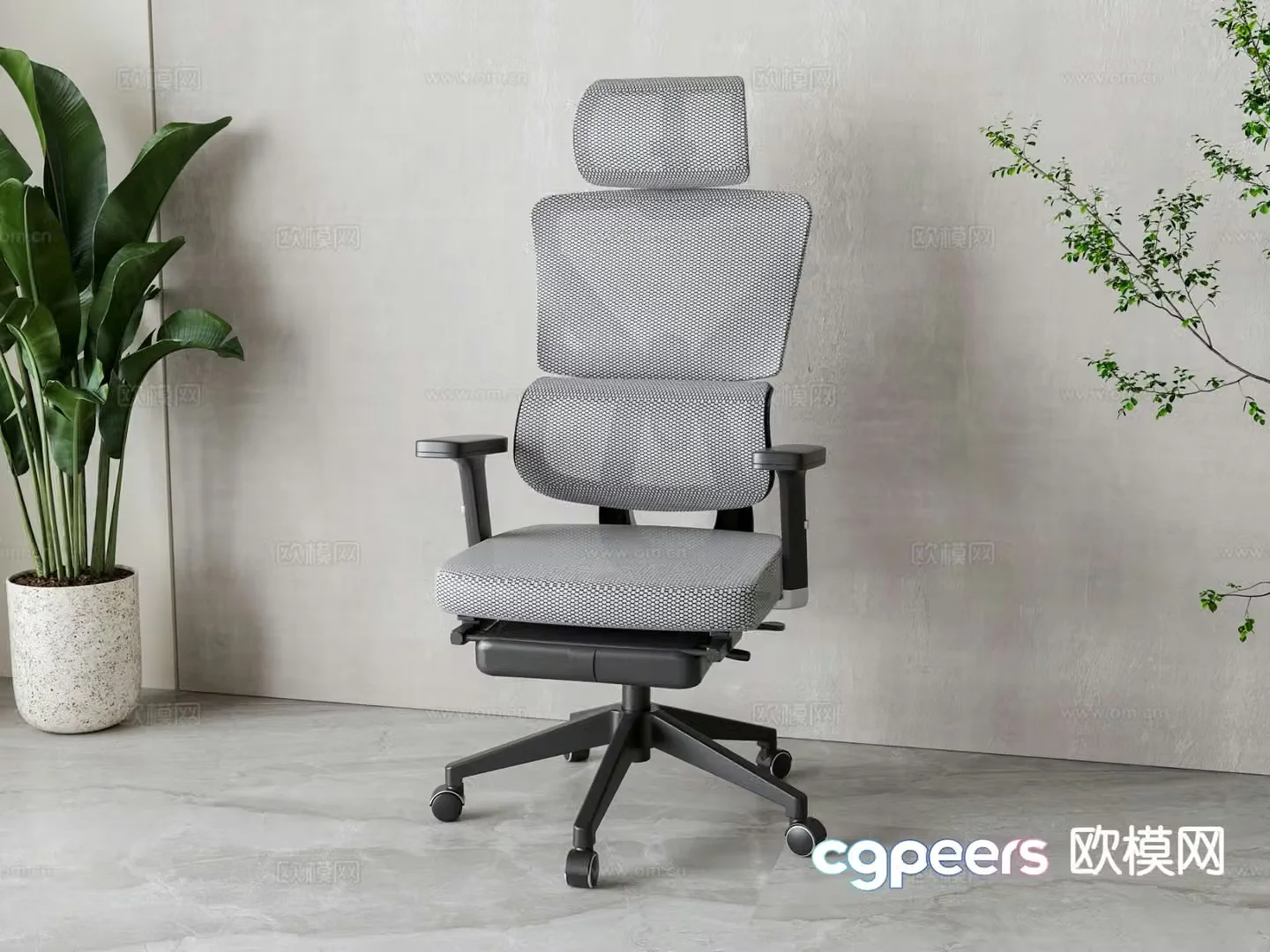 Mesh office chair shift chair boss chair 3D model