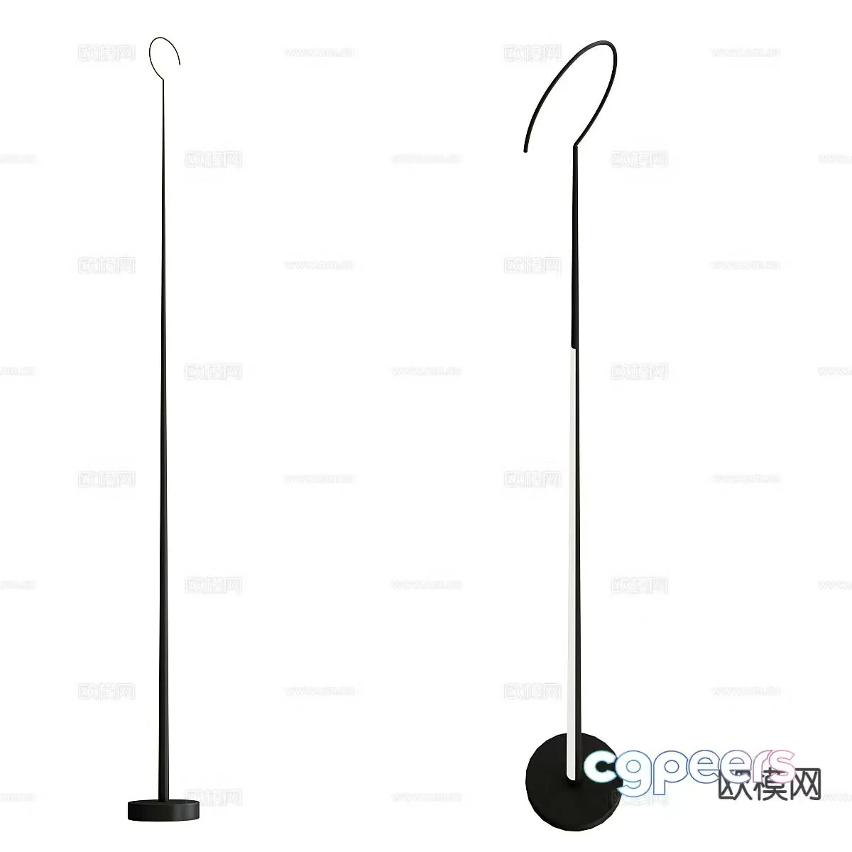 Minimalist floor lamp 3d model