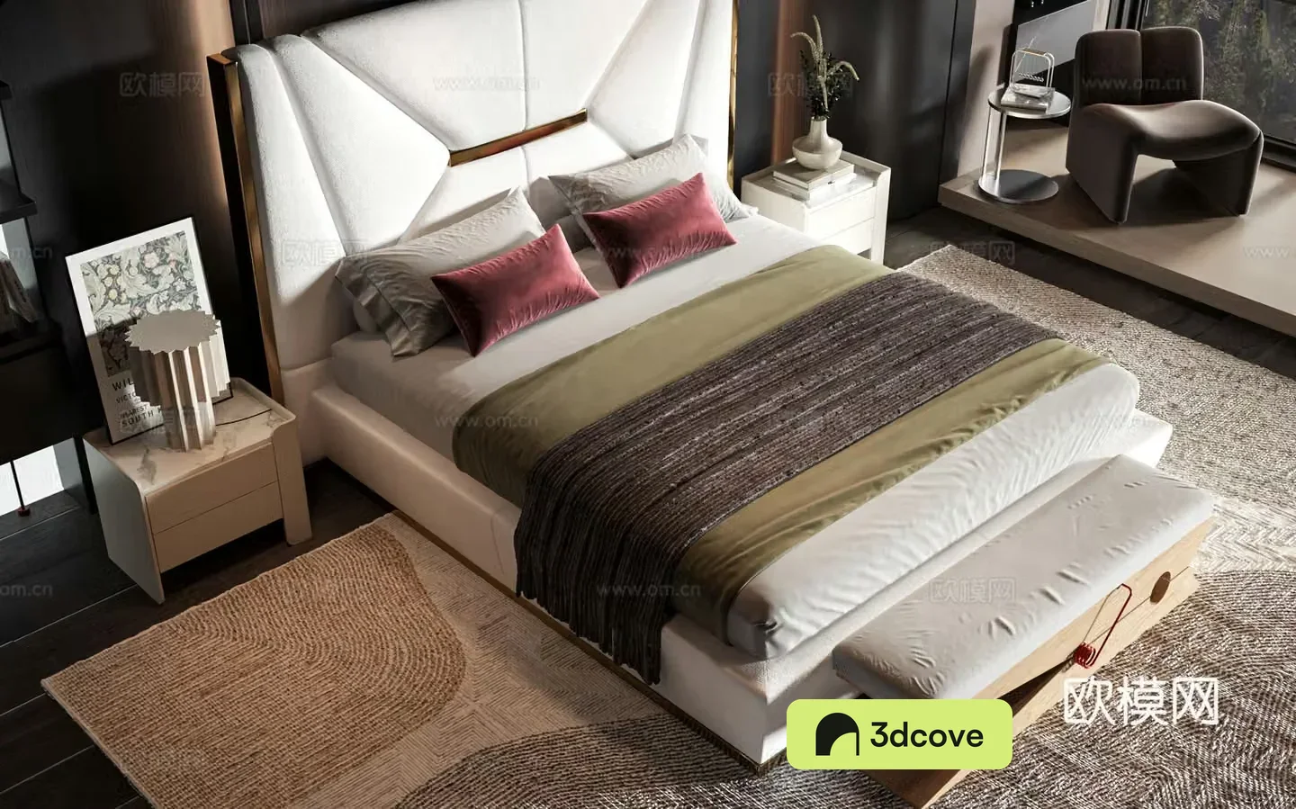 Modern style product bed