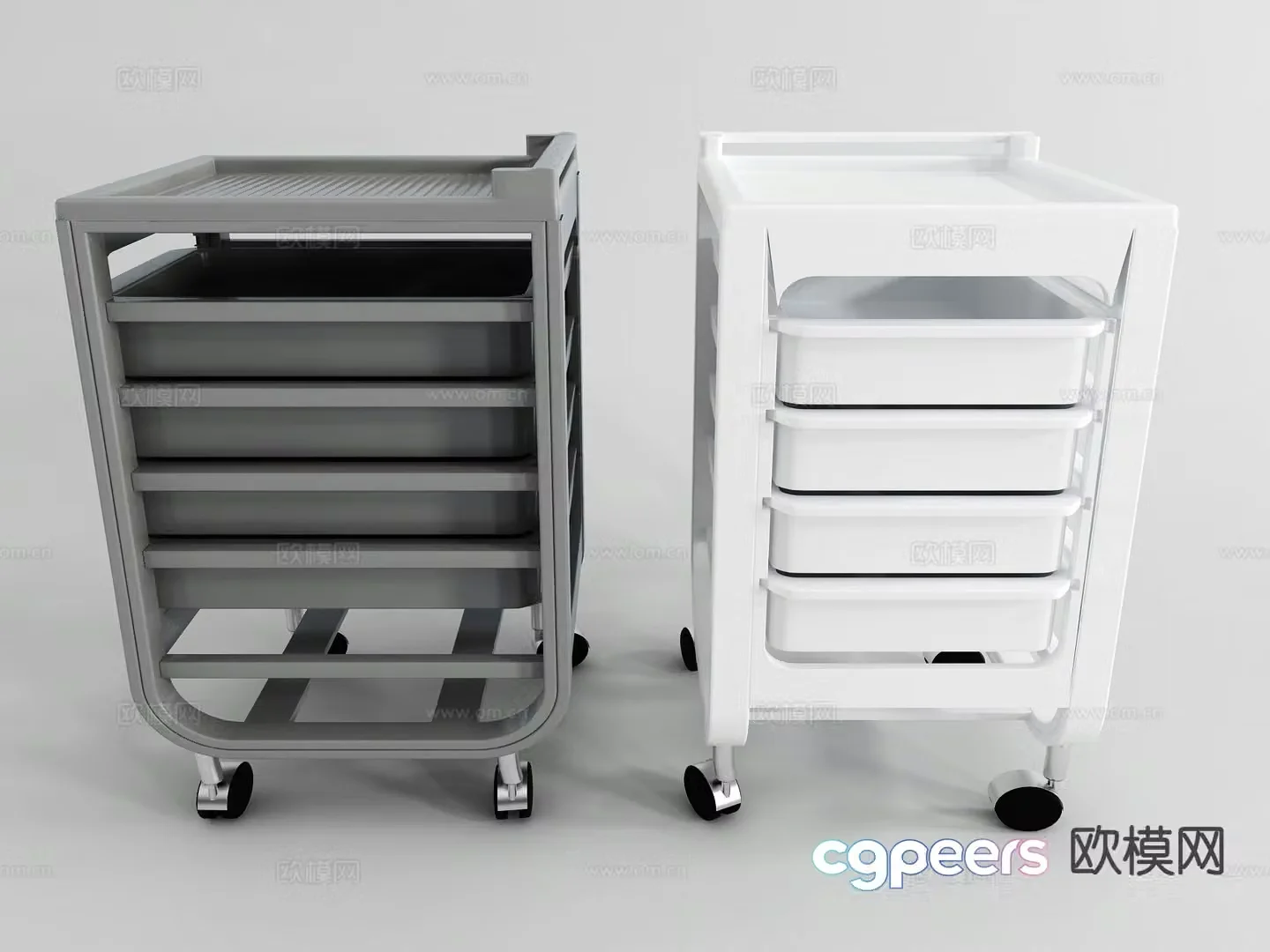 Mobile storage rack storage rack snack cabinet 3d model