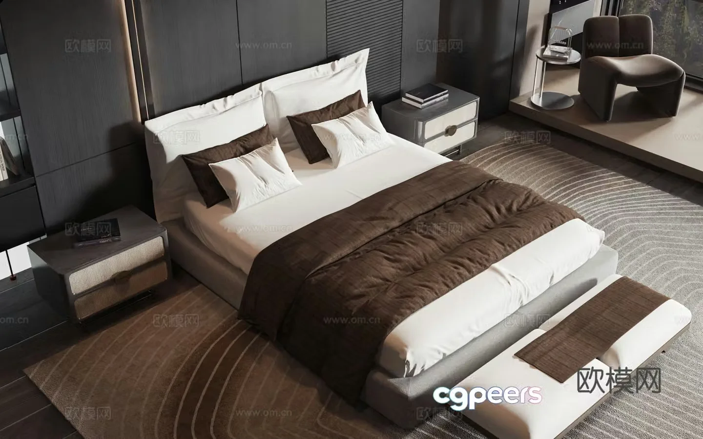 Modern style product bed 3d model