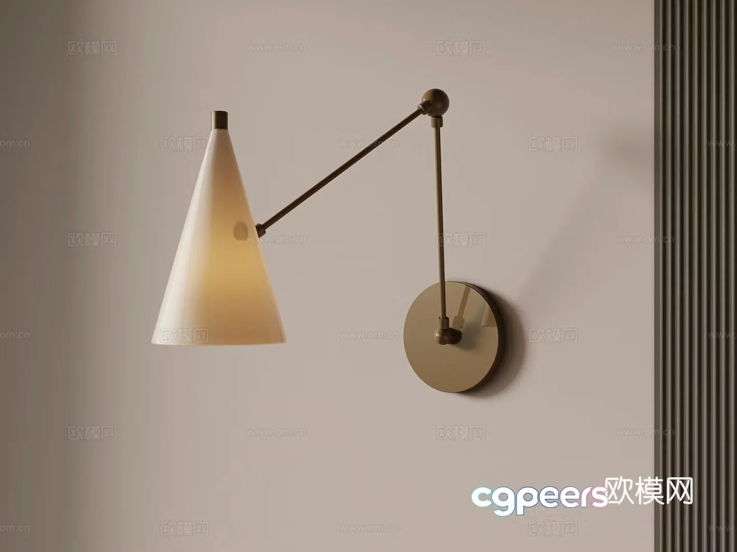 Wall lamp Modern medieval style wall lamp 3d model