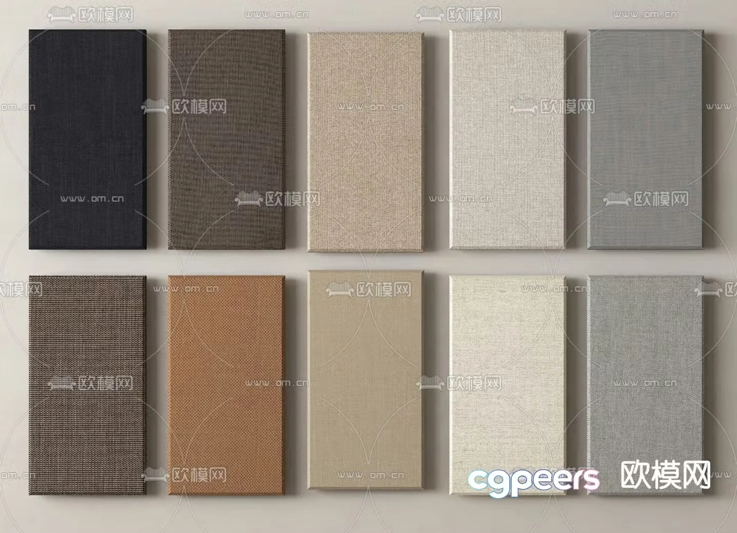 Cloth pattern wall panel background wall wall trim 3d model