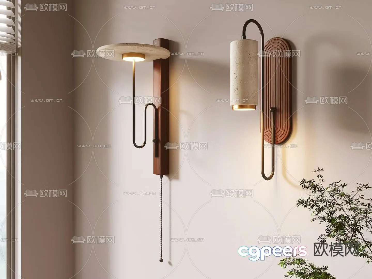 Wabi-sabi wall lamp 3d model