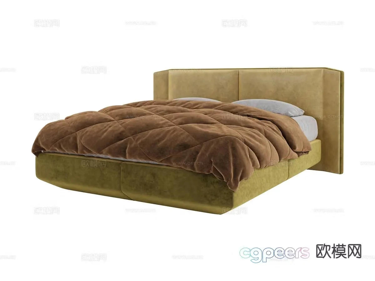 Amura-Panis Bed Italian double bed 3d model