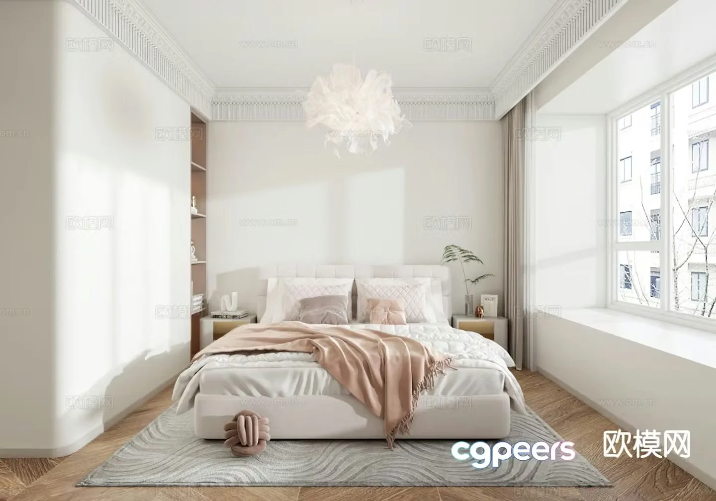 French bedroom master bedroom 3d model