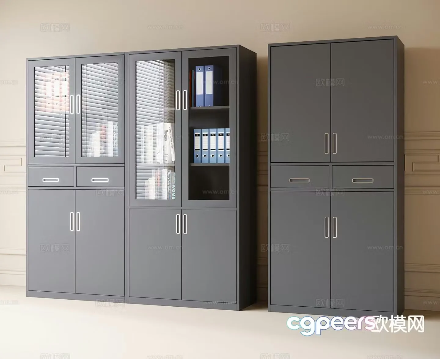 Modern filing cabinet information cabinet filing cabinet 3d model