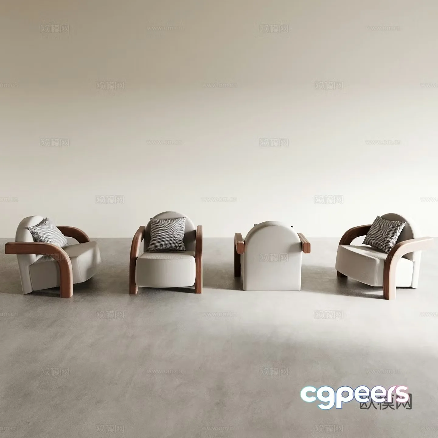 Modern single sofa 3d model