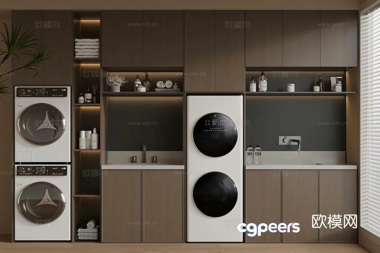 Washing cabinet Modern Italian washing cabinet Toilet supplies 3D model