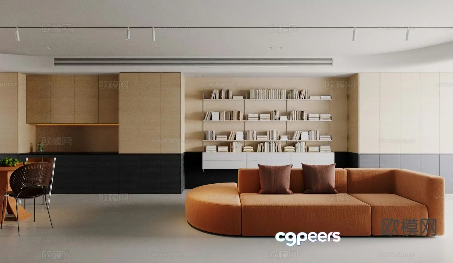 Modern living room 3d model