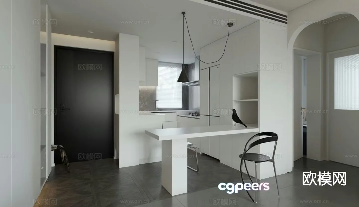 Open kitchen 3d model