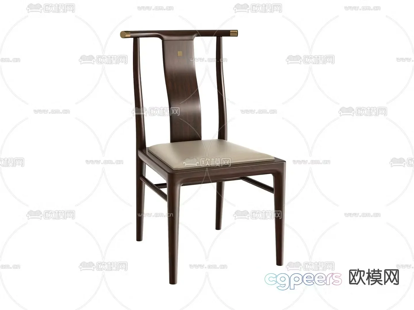 New Chinese style chair dining chair 3d model