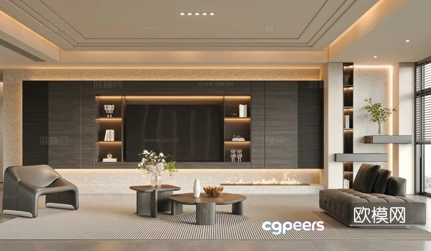 Modern living room 3d model