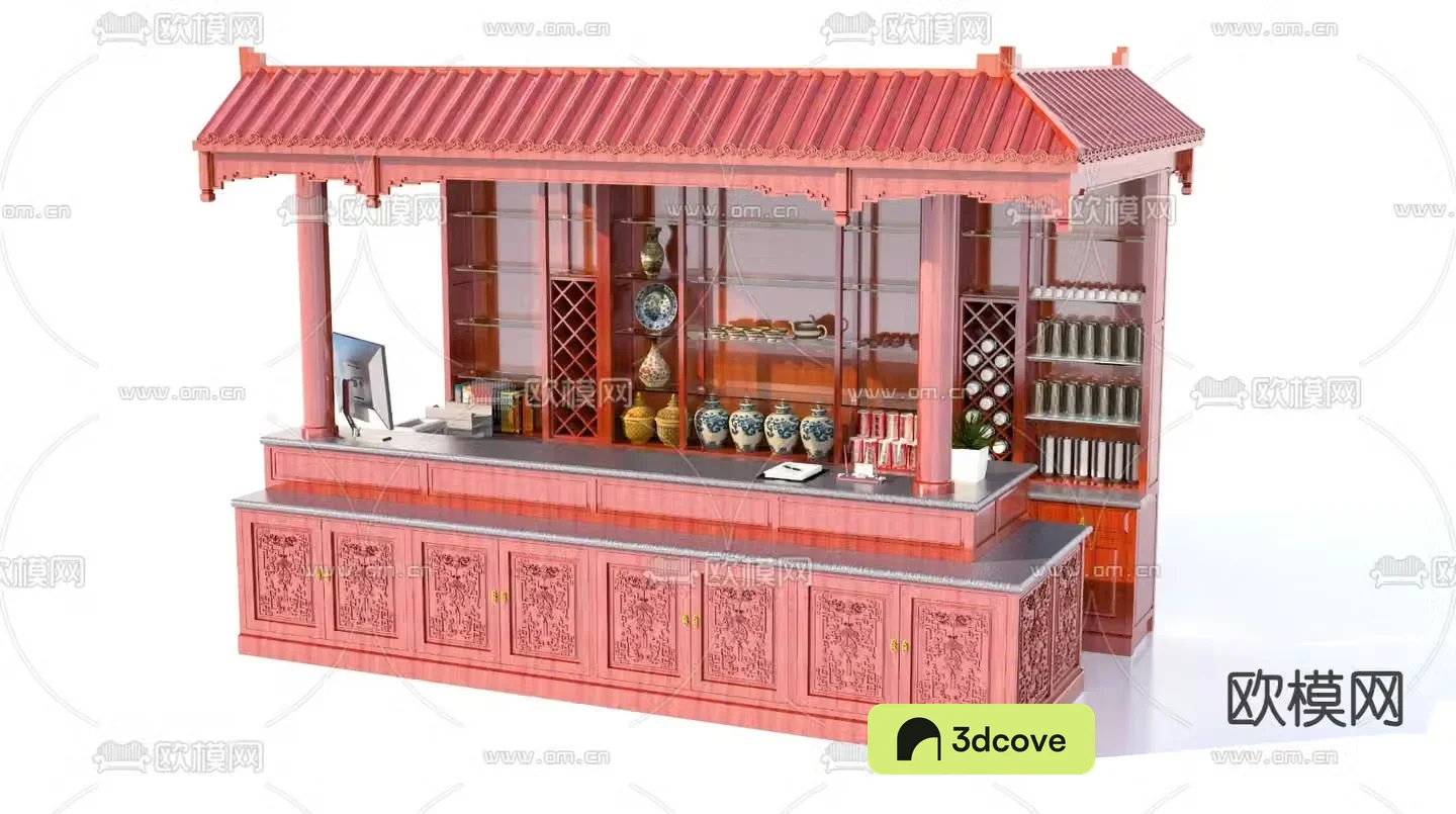 Chinese cashier front desk
