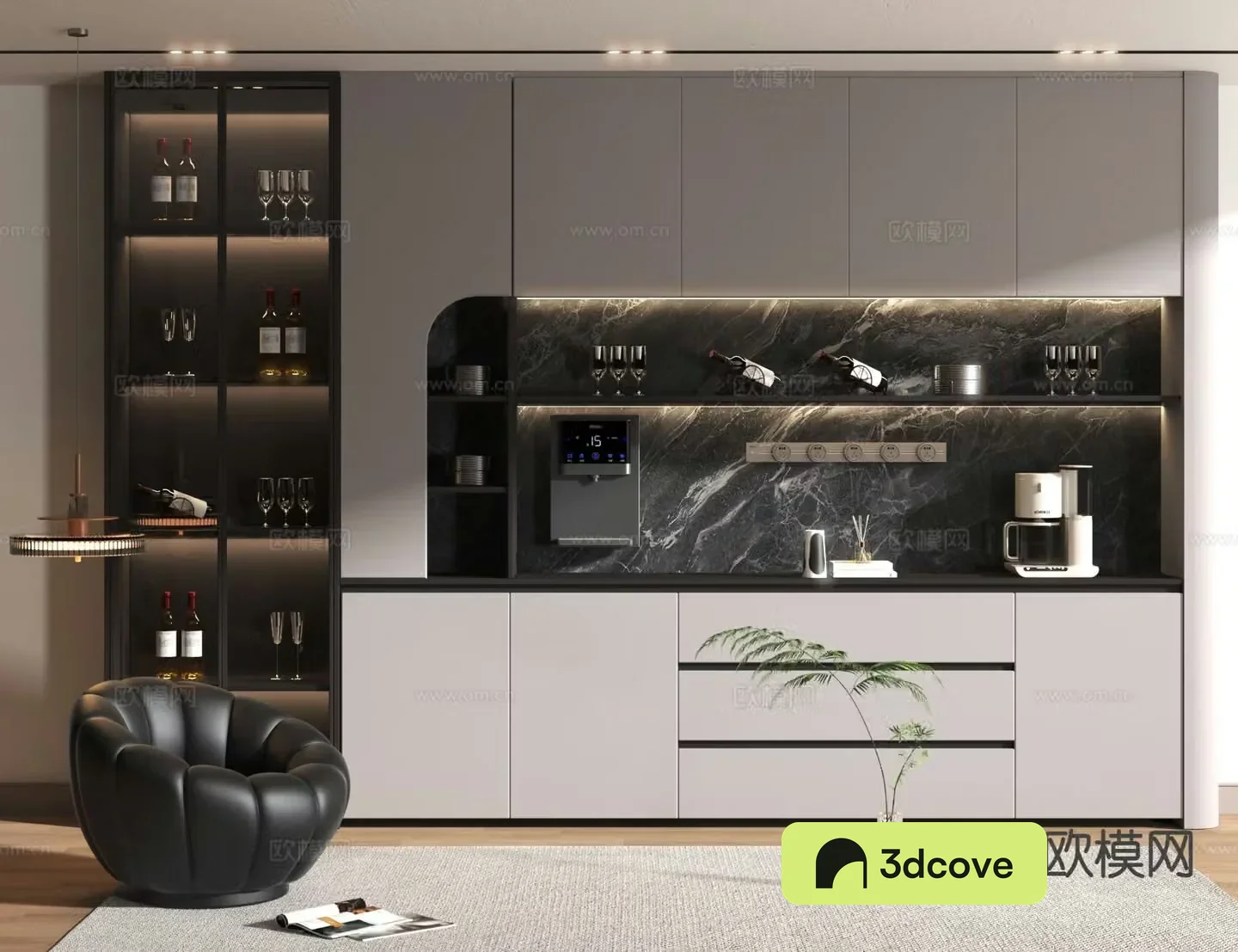 Modern wine cabinet sideboard