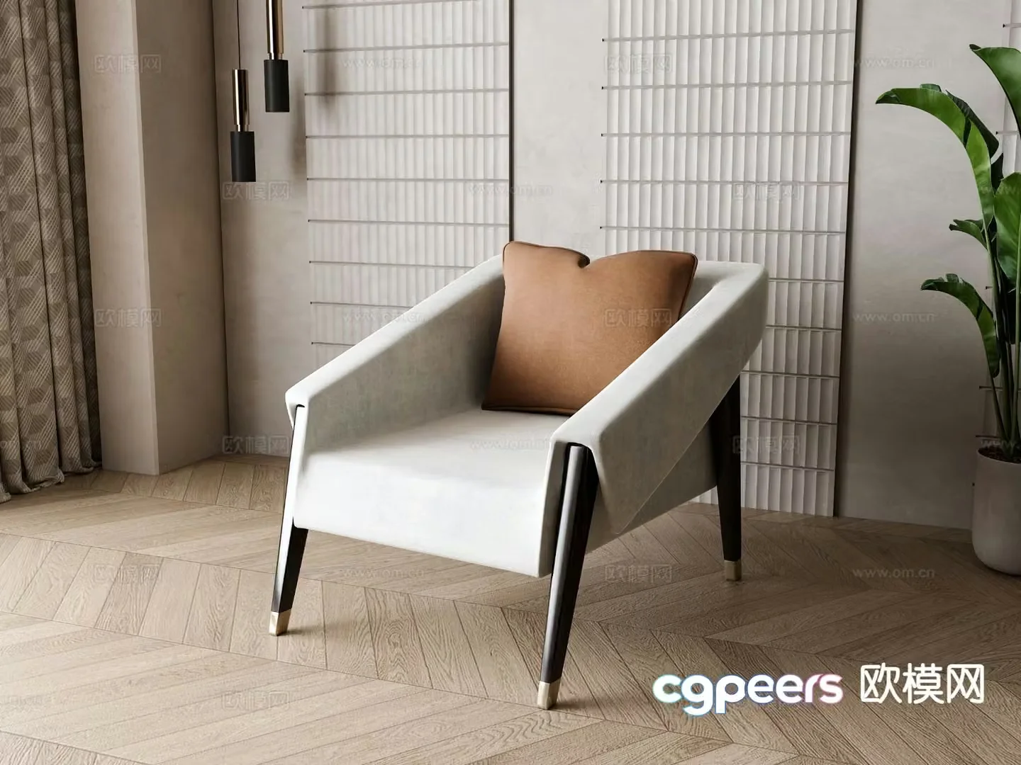 Modern armchair lounge chair 3d model