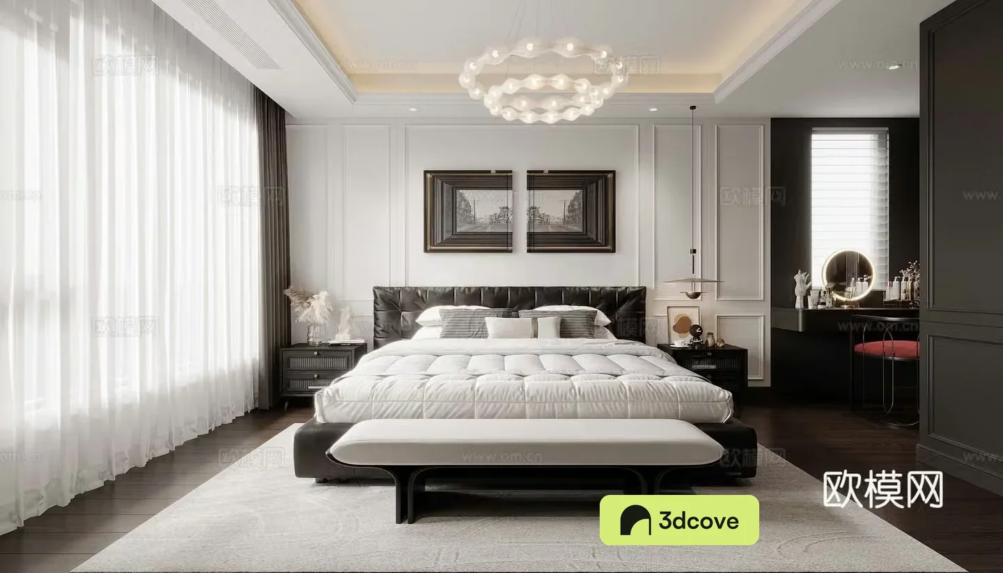 Modern French bedroom