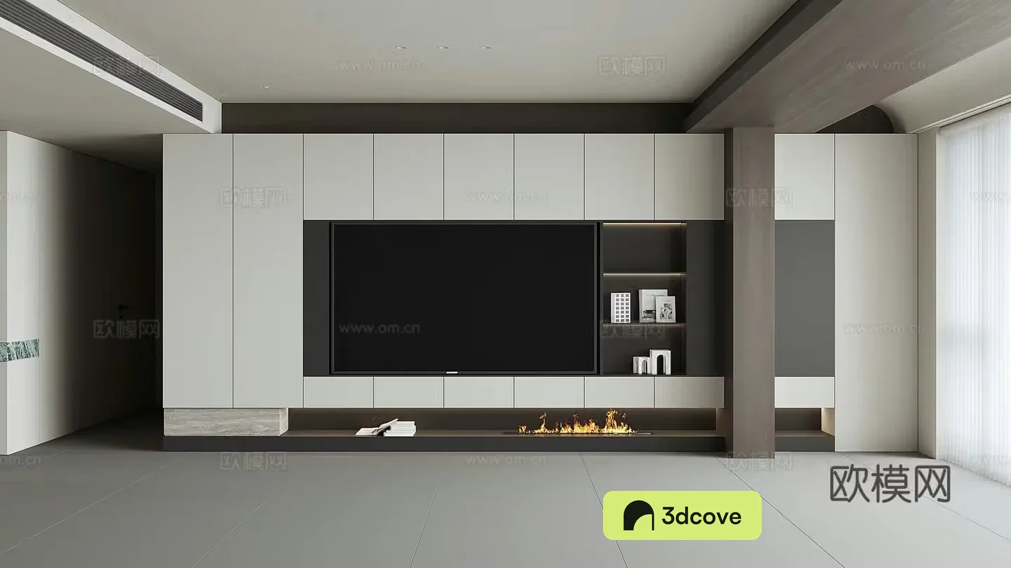 Modern TV background wall