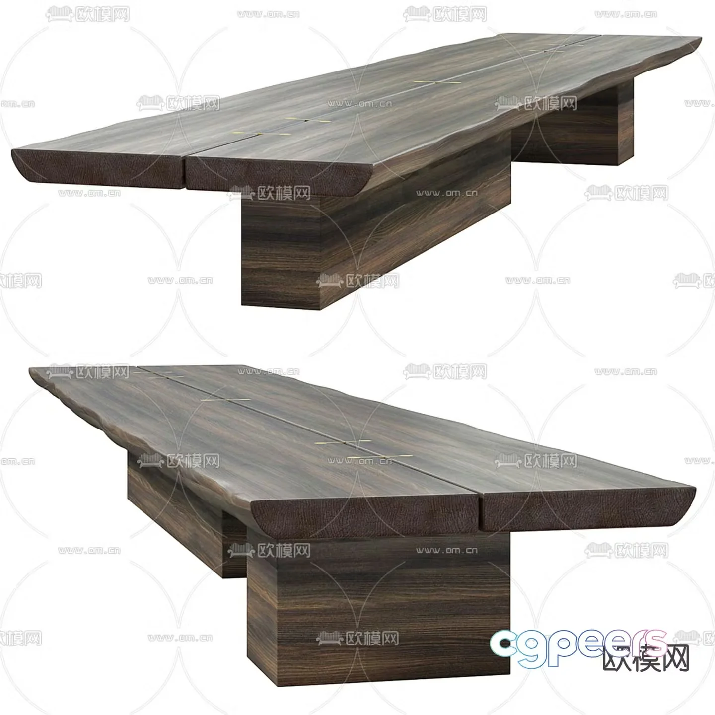 Wabi-sabi bench 3d model