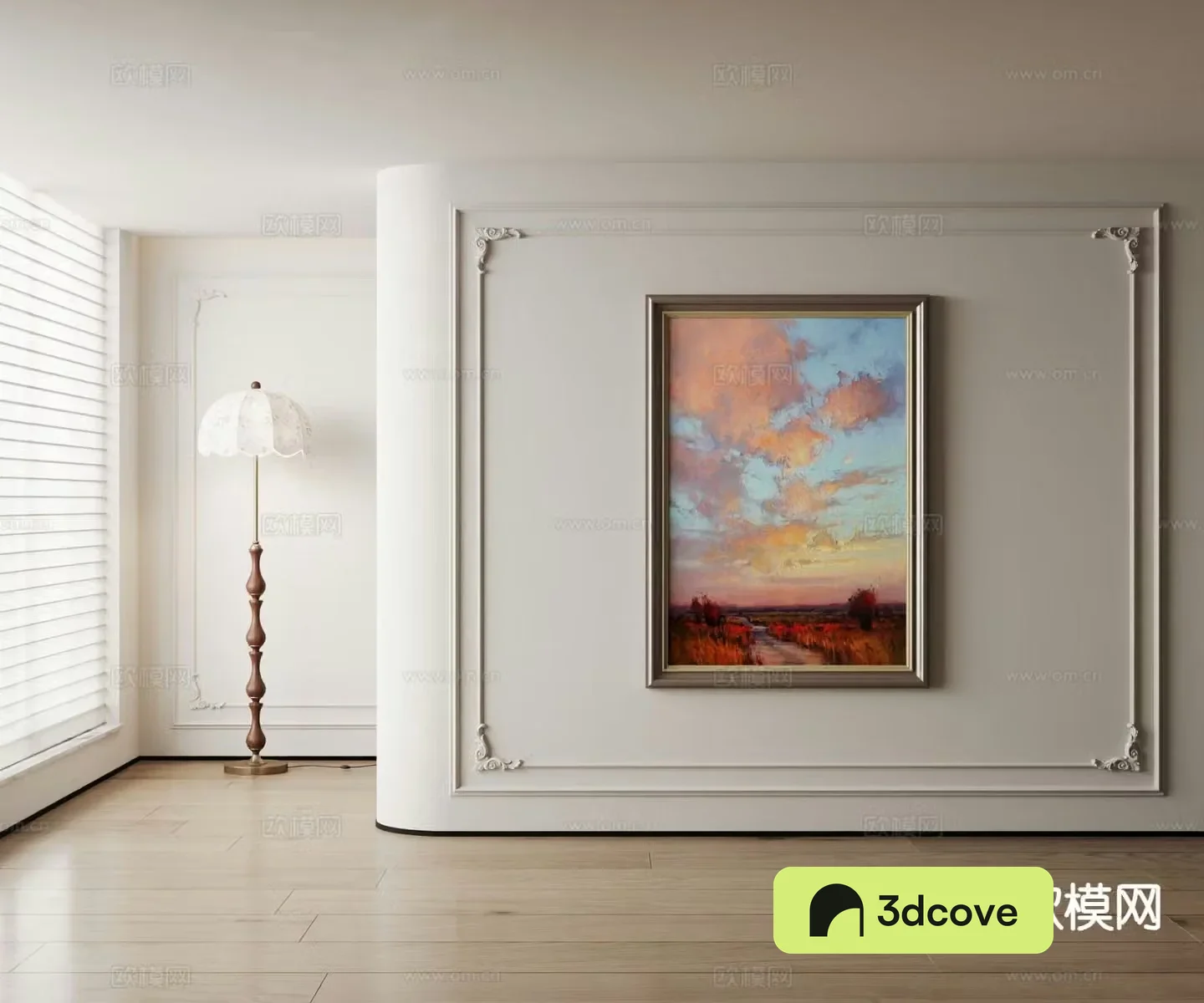 American decorative painting sunset oil painting