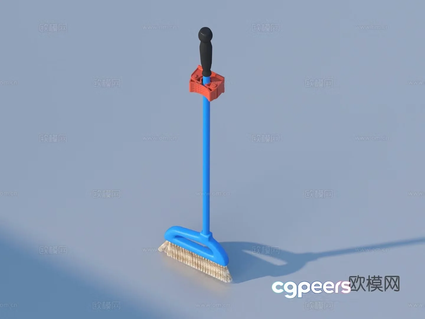Broom broom long pole brush cleaning supplies 3D model