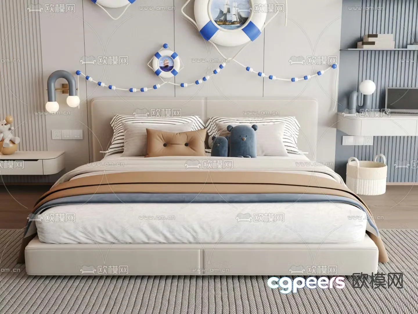 Modern children’s bed child’s bed 3d model