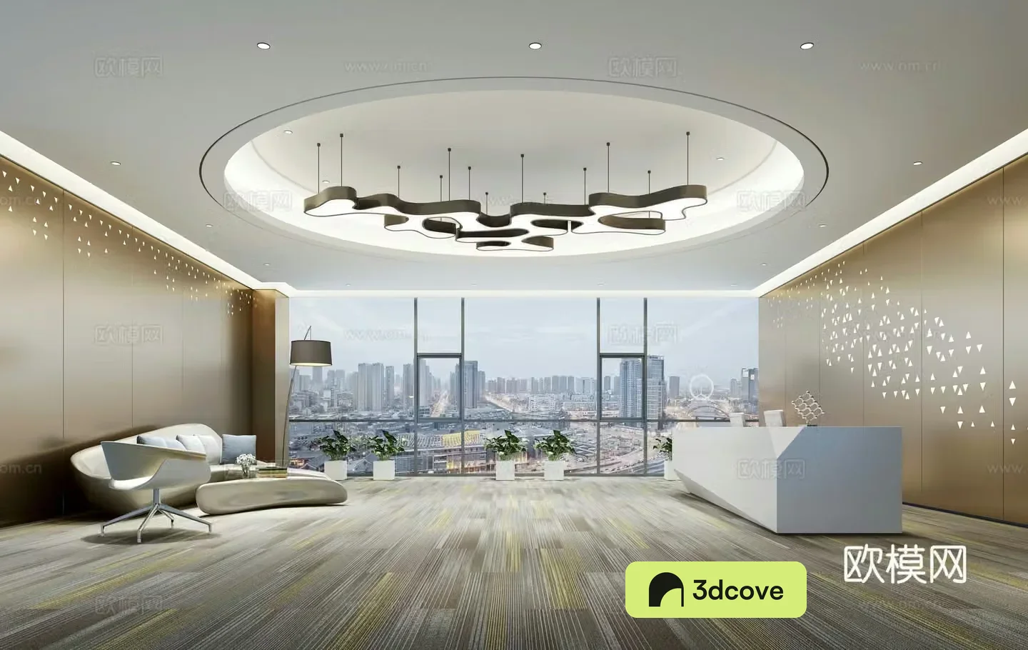Modern office front desk