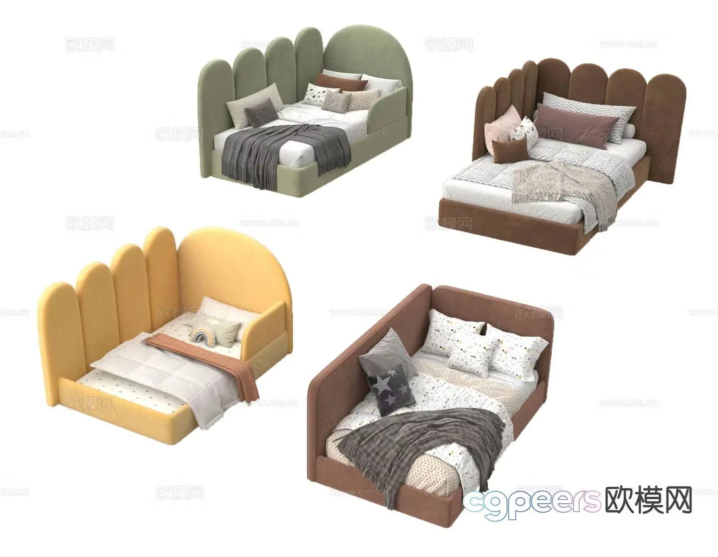 Children’s bed single bed 3d model