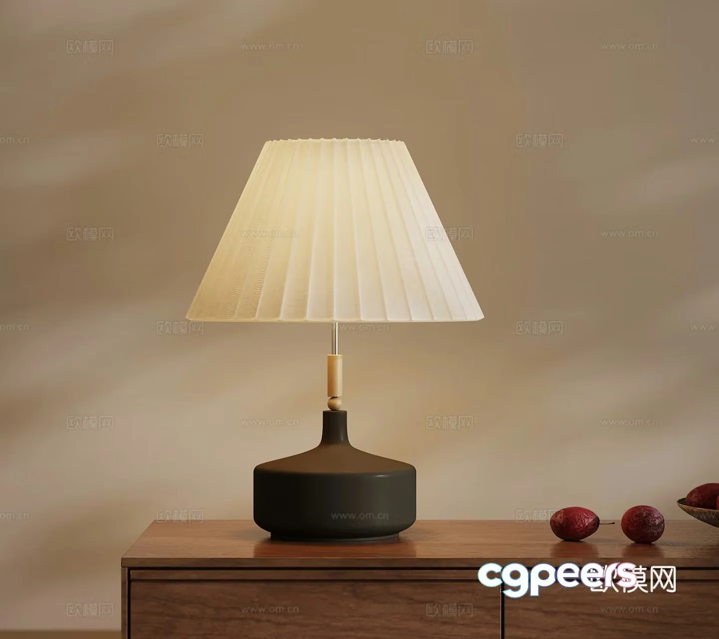 Modern medieval style table lamp 3d model