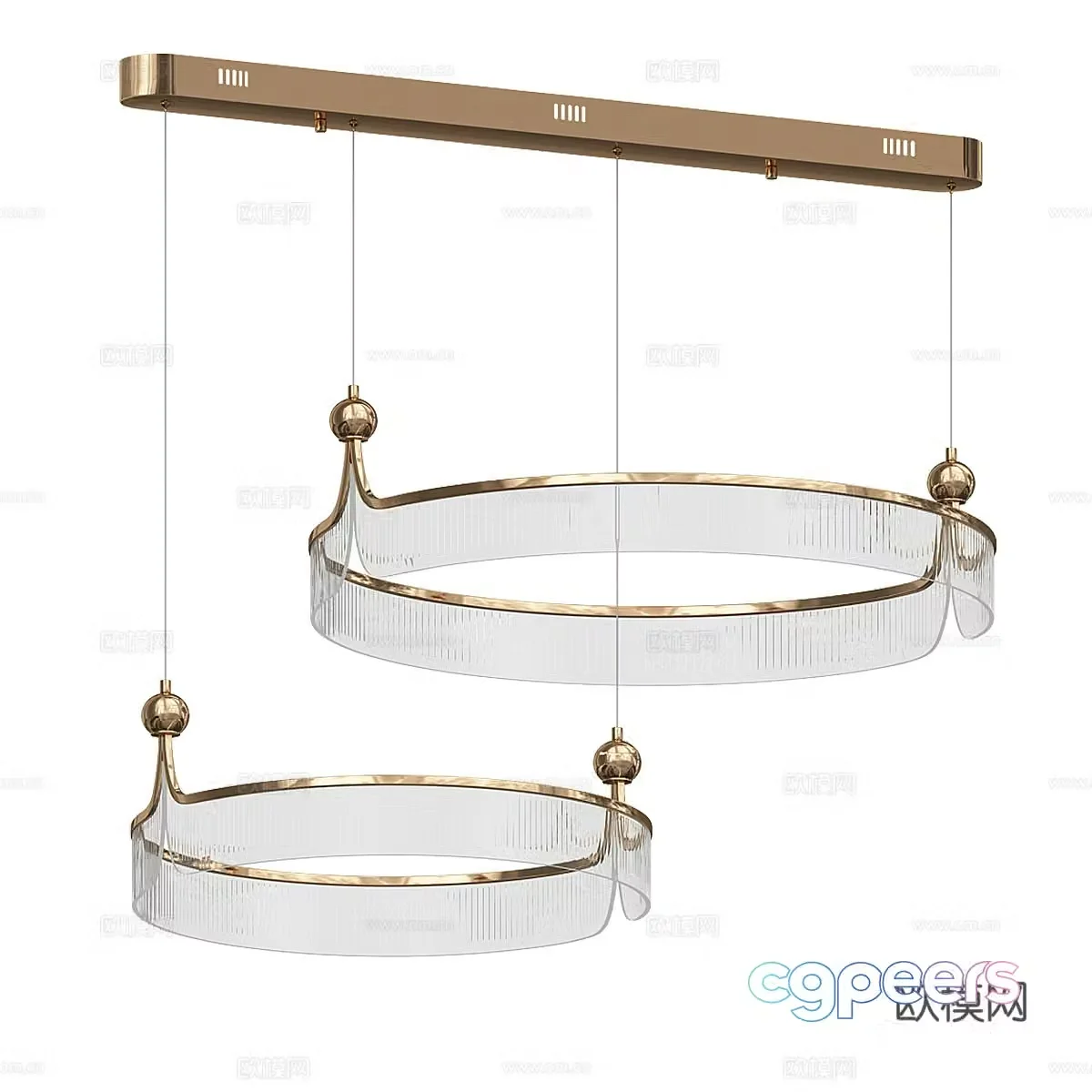 Modern simple light luxury chandeliers chandeliers Simple light luxury chandeliers Restaurant chandeliers Living room chandeliers 3D model