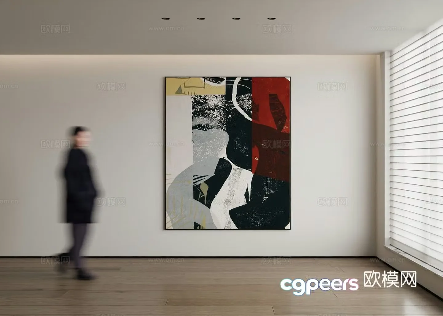 Modern decorative painting 3d model