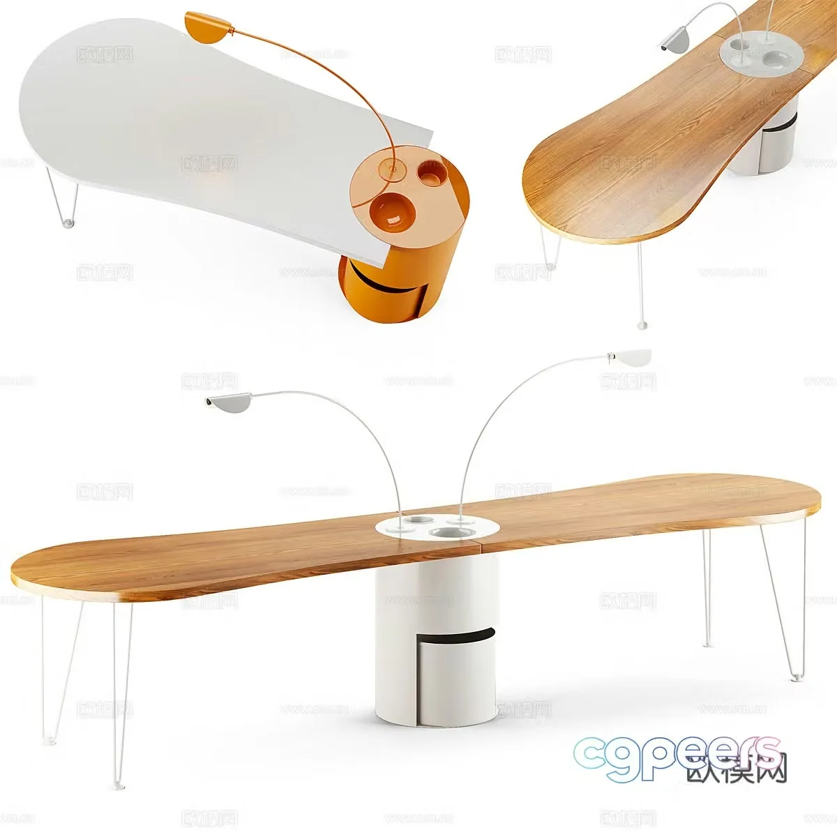 Modern Italian Zalf BOOG Desk 3D Model