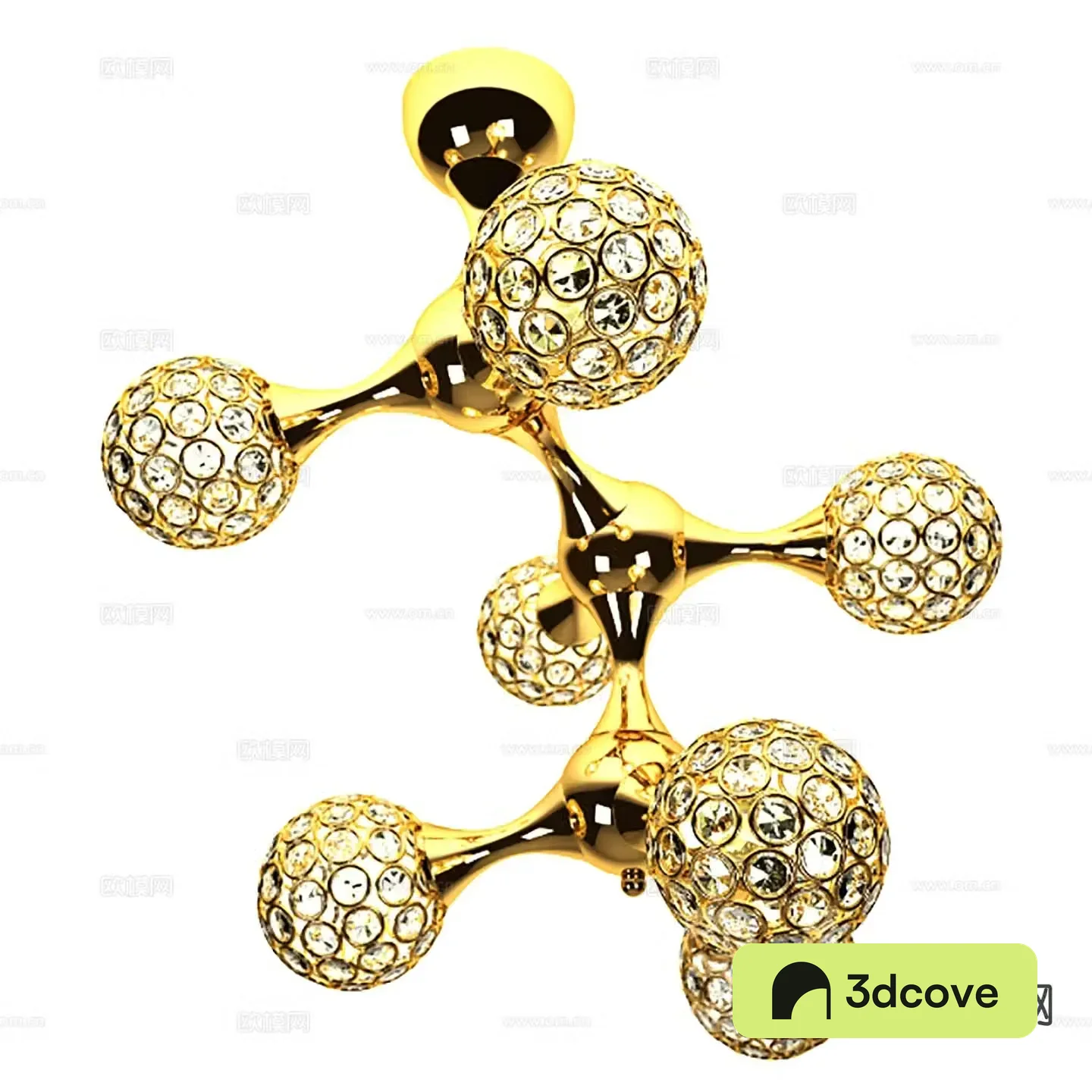 Modern multi-head chandelier cell chandelier