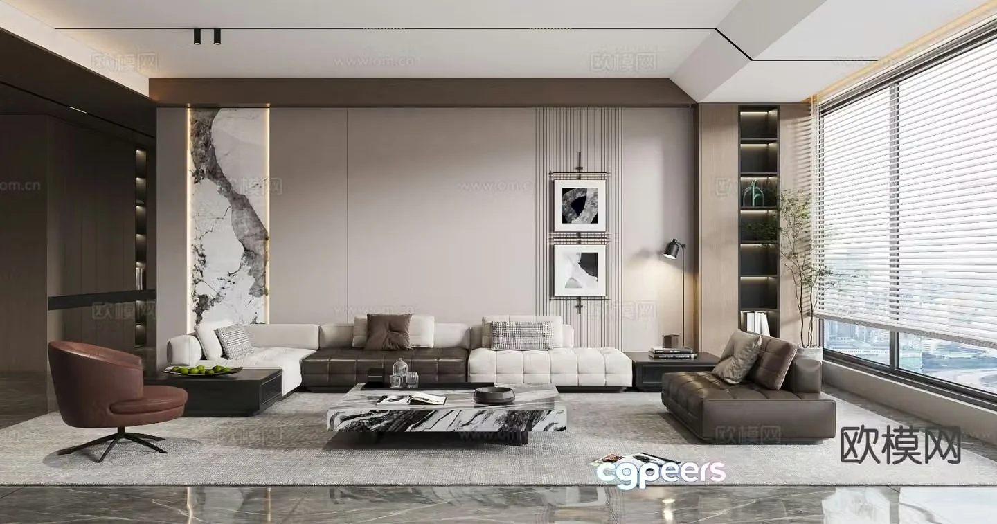 Italian living room 3d model