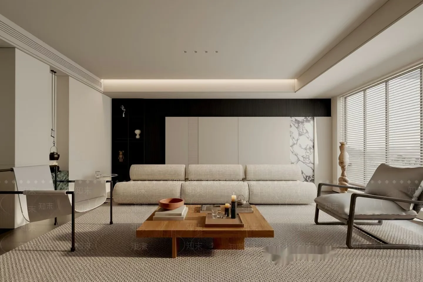 Modern Living Room 3D Model – 23380 – VRAY Render